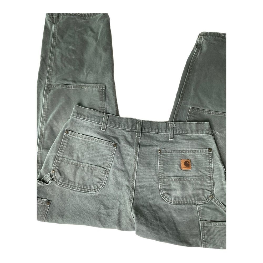 Carhartt Canvas Carpenter Distressed Cargo Pants Size W34/L32 - Picture 5 of 15